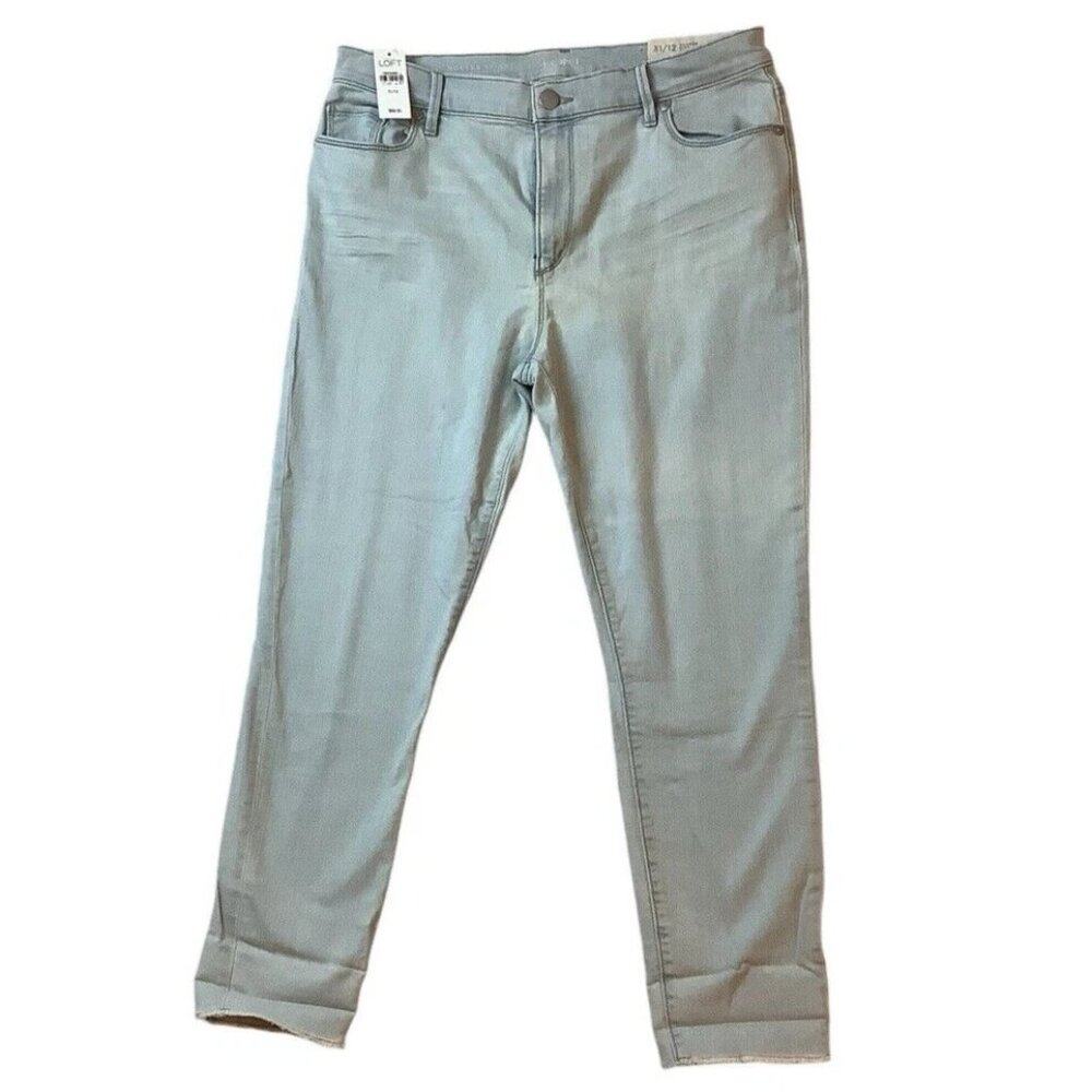 NWT Loft Modern High Waist Skinny Ankle Blue Denim Jeans Women’s Size 31/12